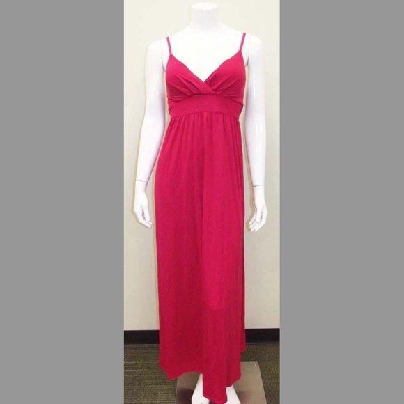 Rue21 Dresses & Skirts - Pink Stretchy Long Maxi Dress - Padded Top Size L